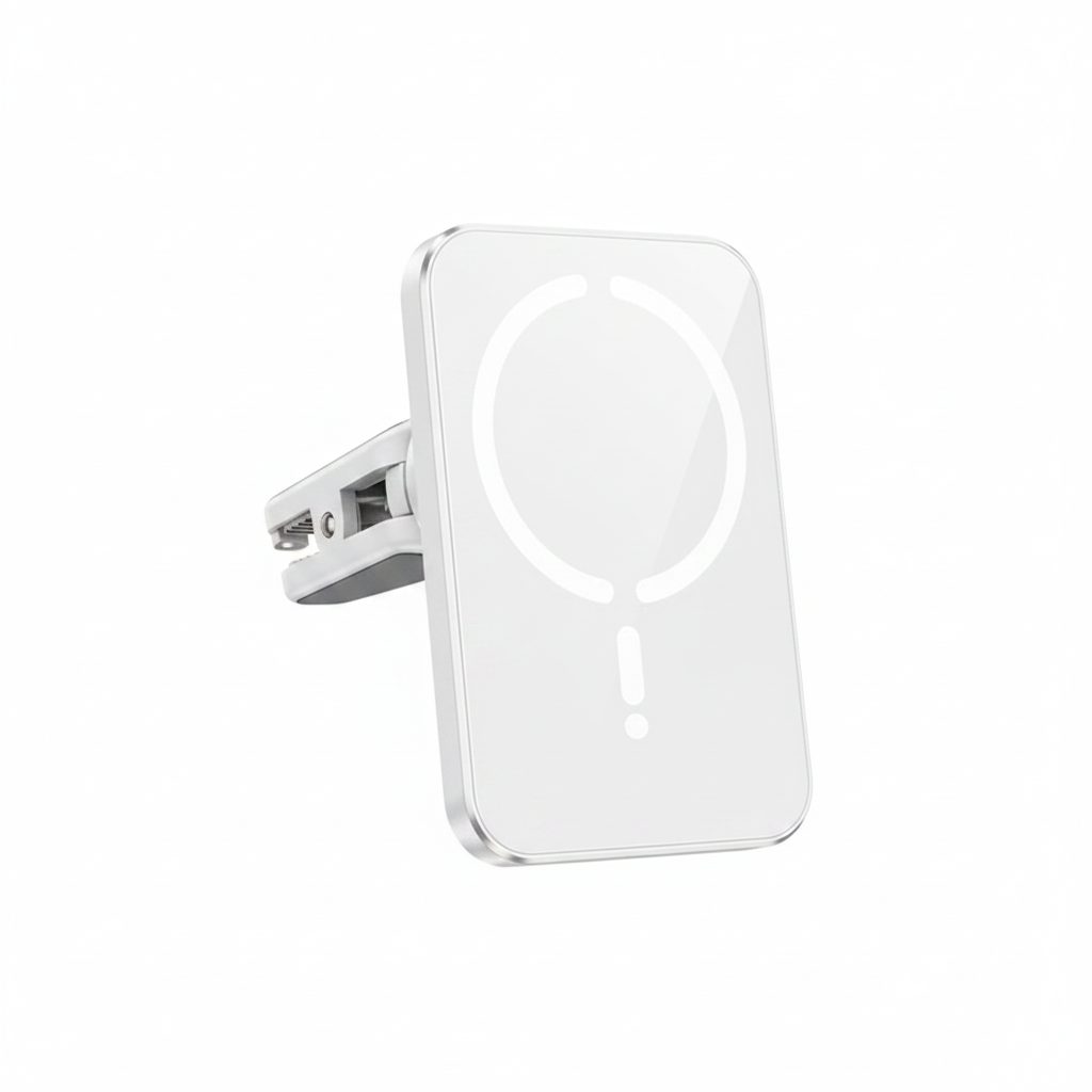 Chargeur voiture magnétique blanc