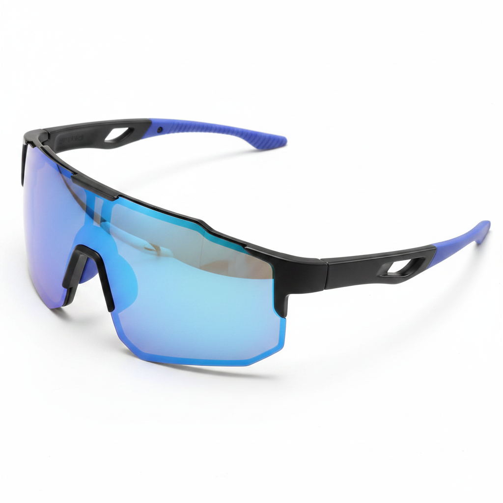 Lunettes bleues fond blanc
