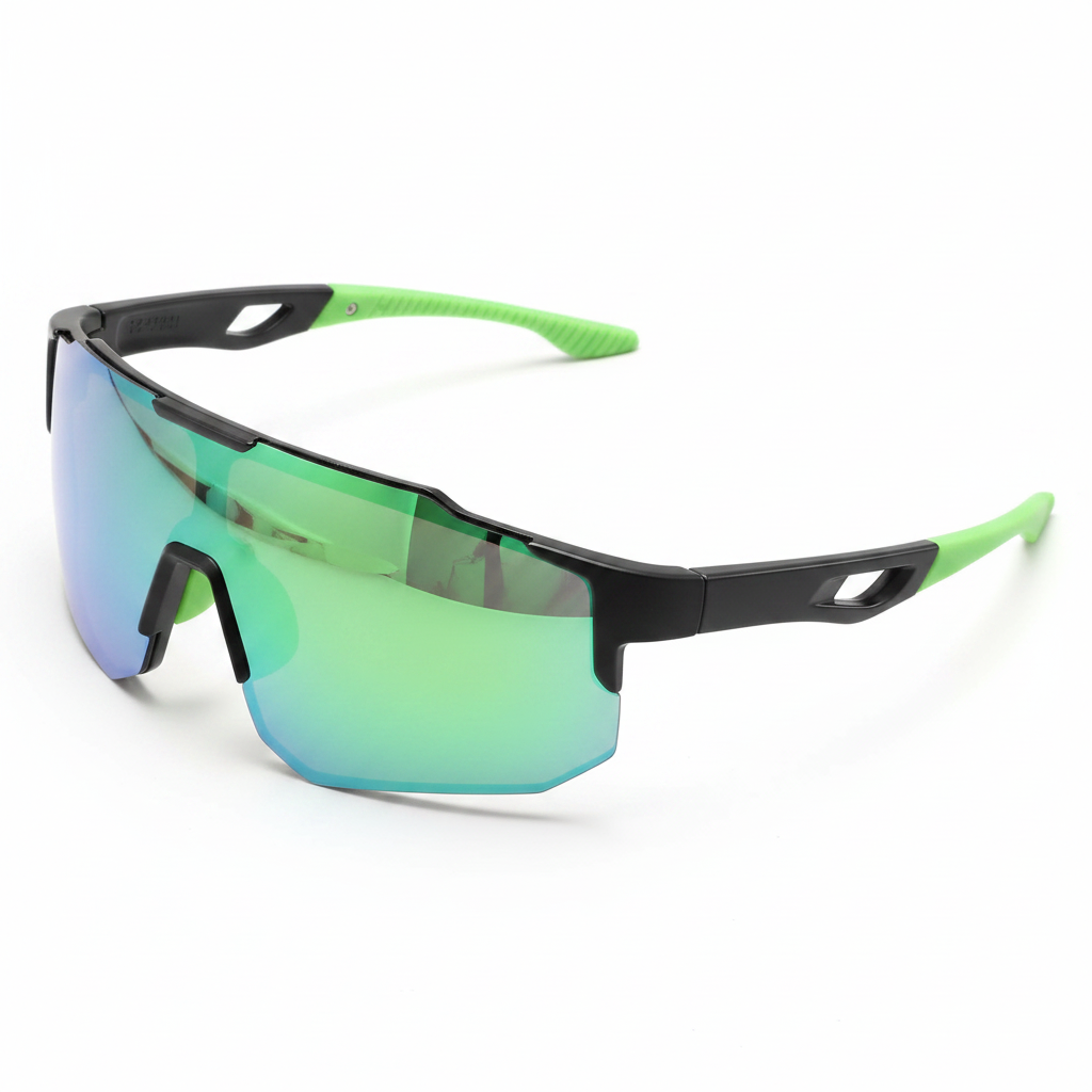 Lunettes vertes fond blanc